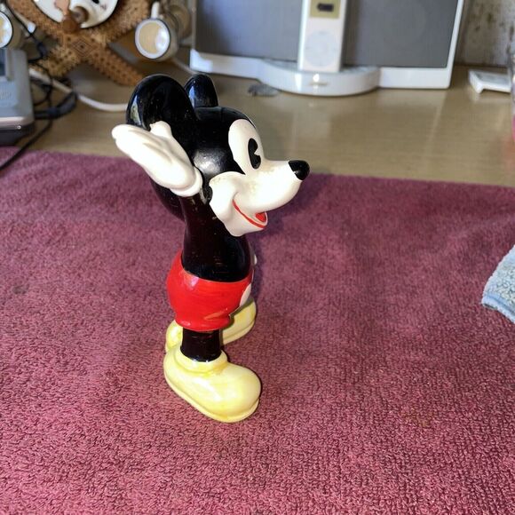 1985 Disney Mickey Mouse Hi Pie-Eye Ceramic Figurine Made in Japan 5” Tall - Picture 4 of 5